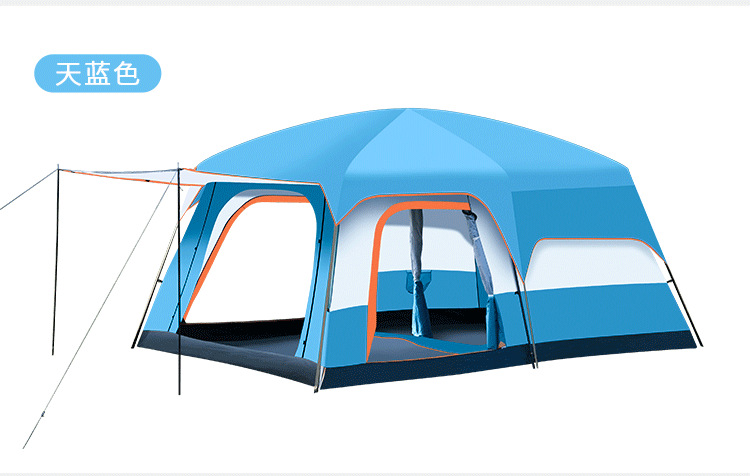 Cross-border Best-selling Camping Tent Outdoor 3-4 Person Two Rooms One Hall 5-8 Person Two Rooms 10 Person Large Tent Factory Wholesale 17