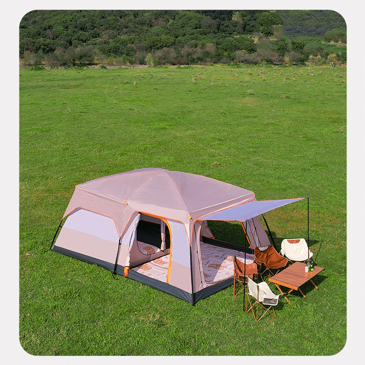 Cross-border Best-selling Camping Tent Outdoor 3-4 Person Two Rooms One Hall 5-8 Person Two Rooms 10 Person Large Tent Factory Wholesale 20